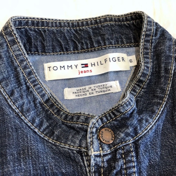 TOMMY HILFIGER Denim Dress Long Size 6 Med - Picture 5 of 8